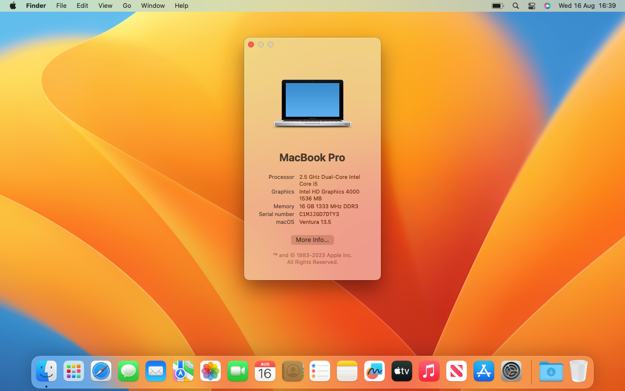 Macbook Pro 13 inch - 2.5GHz i5 | Windows + macOS Dual Boot