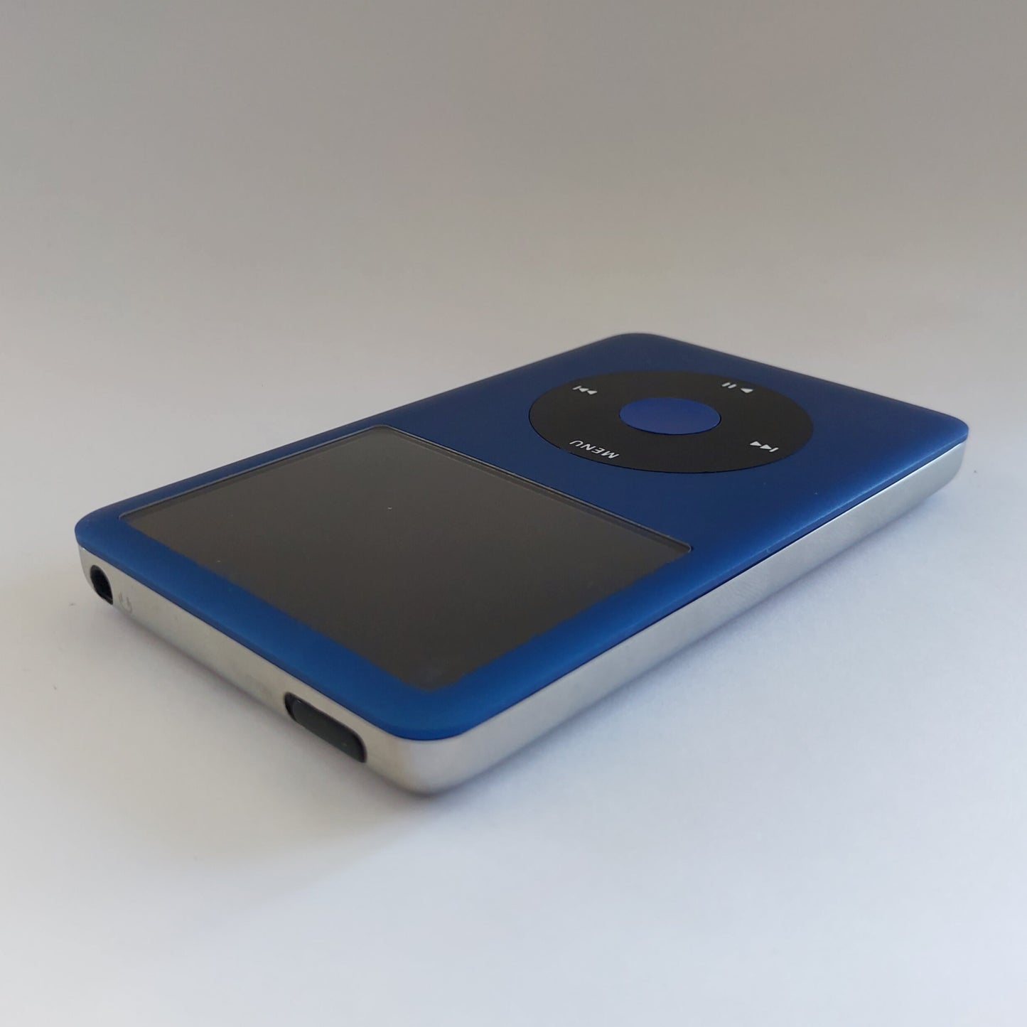 Custom Blue iPod classic corner view