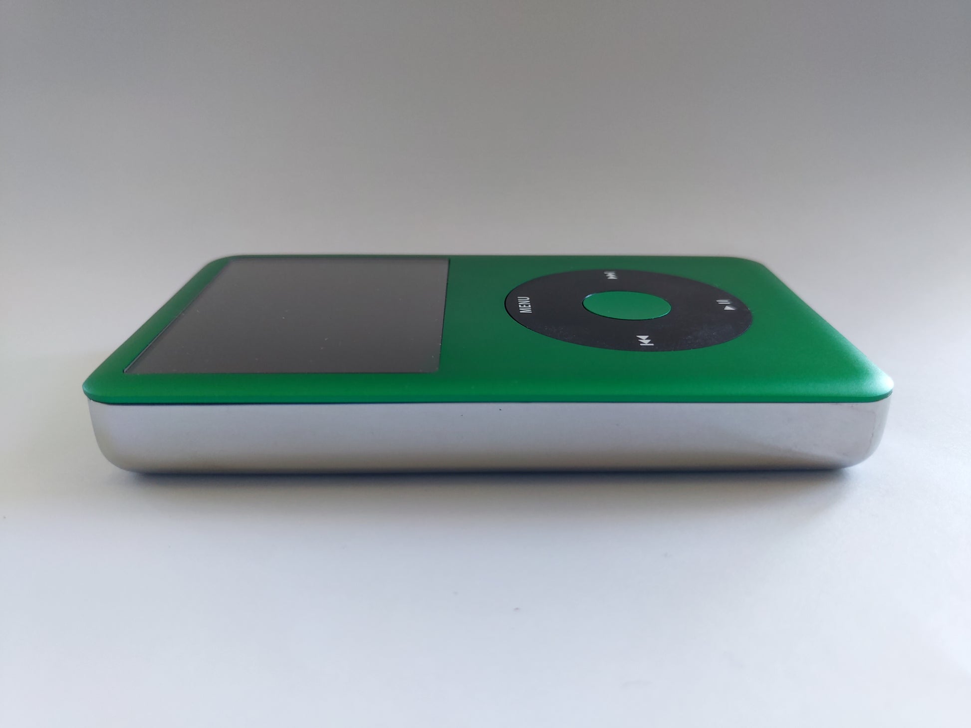 Custom Green iPod classic side view
