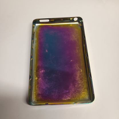 Interior view of a rainbow-finish iPod Classic replacement rear housing