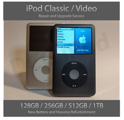 iPod classic new battery and housing refurbishment