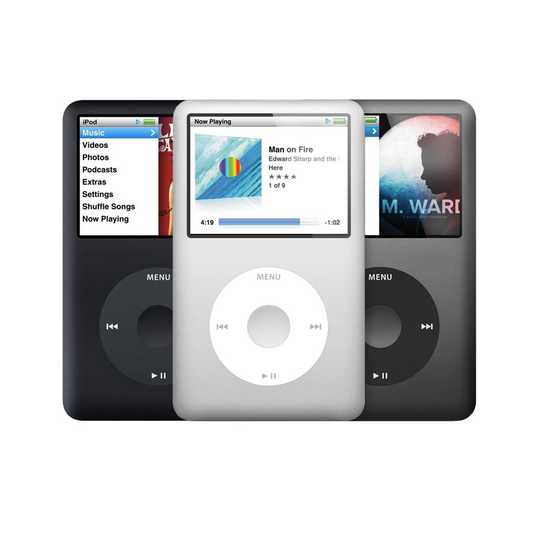 iPod classic options - black, silver, grey